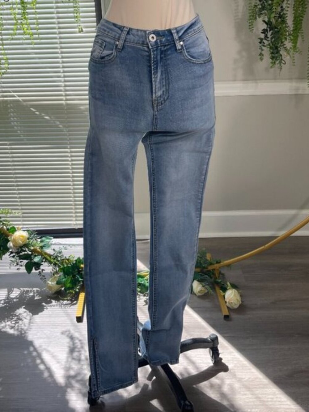 Estee Brown | High Waist Blue Jean